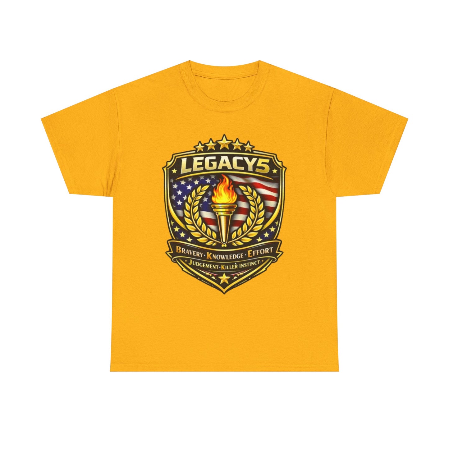 Legacy 5 Brand Crest T-Shirt - Built on Values. Worn with Purpose
