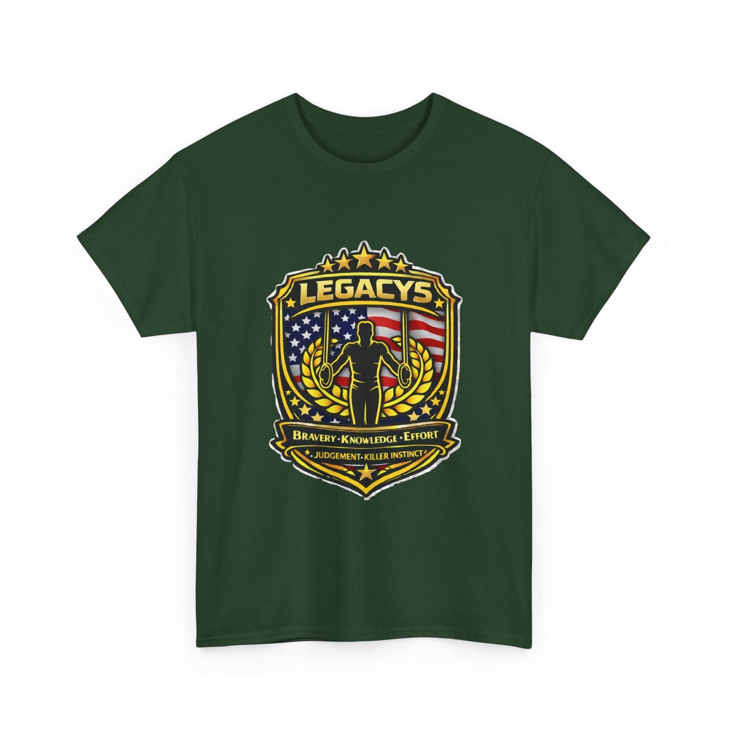 Gymnastics - Male Silhouette Legacy Shield T-Shirt