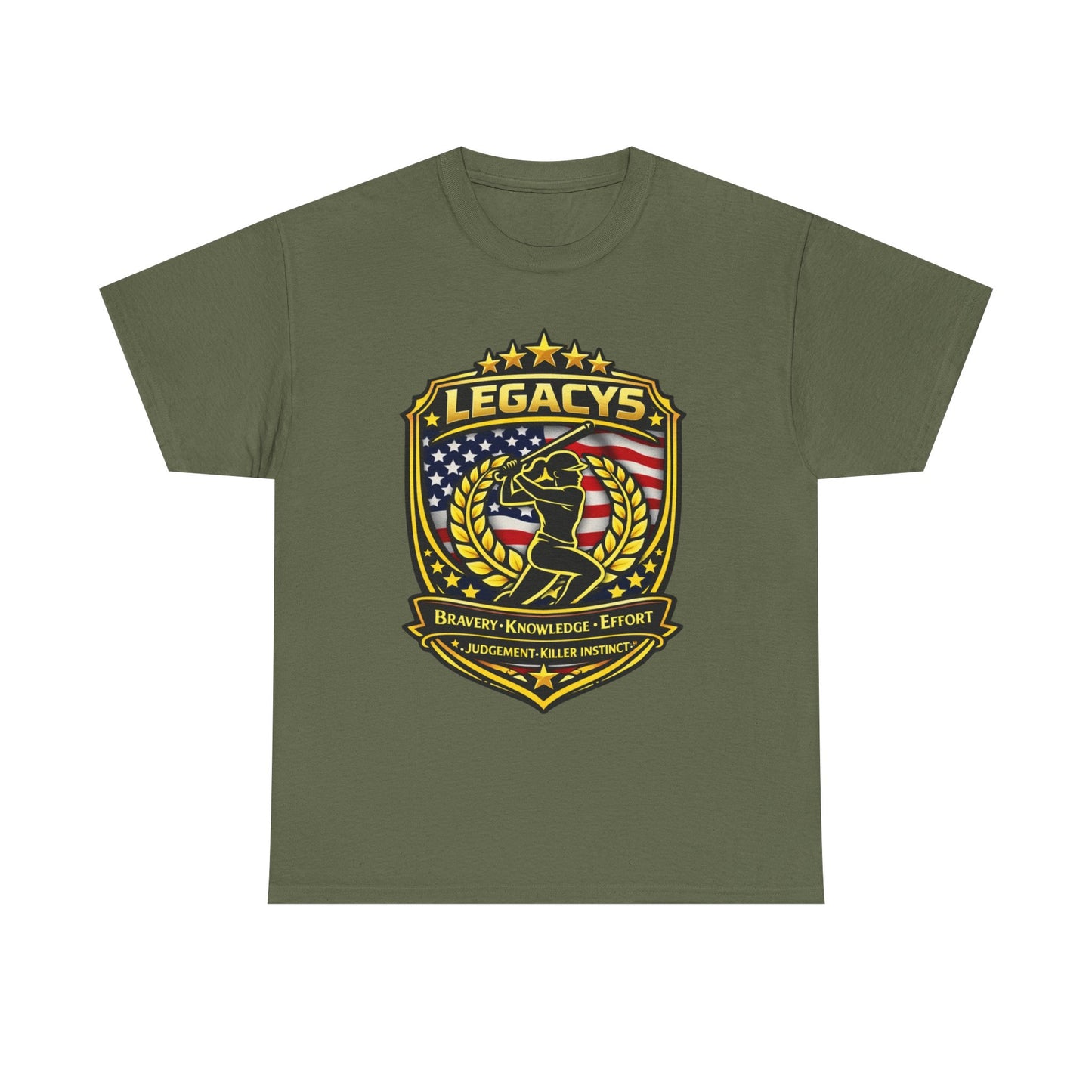 Baseball/Softball -Female Silhouette Legacy Shield T-Shirt