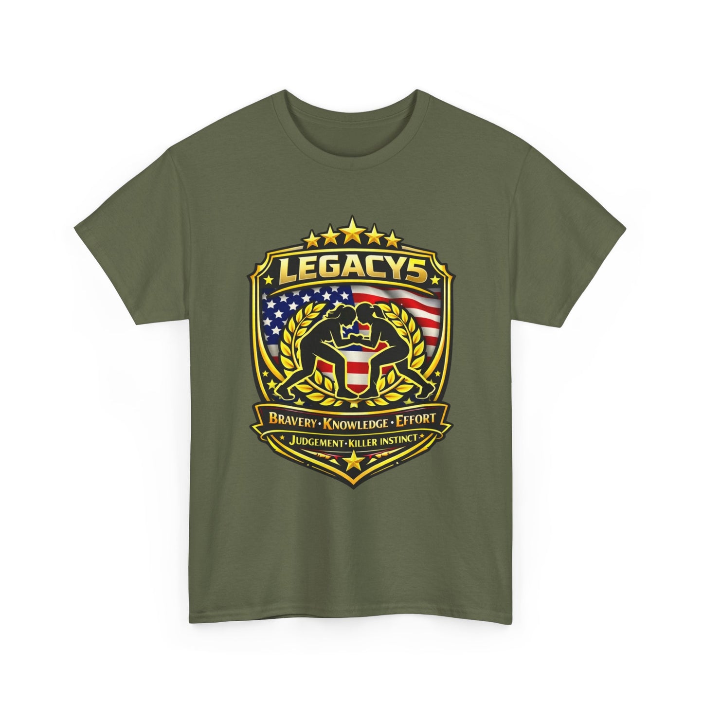 Wrestling- Female Silhouette Legacy Shield T-Shirt