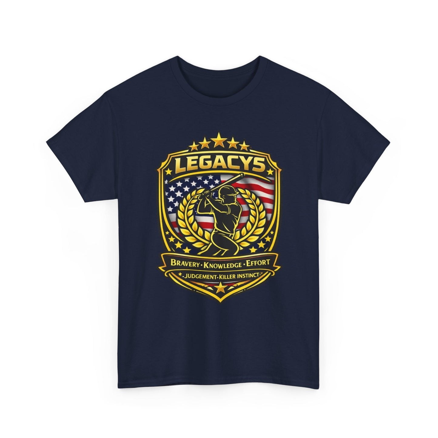 Baseball/Softball - Male Silhouette Legacy Shield T-Shirt