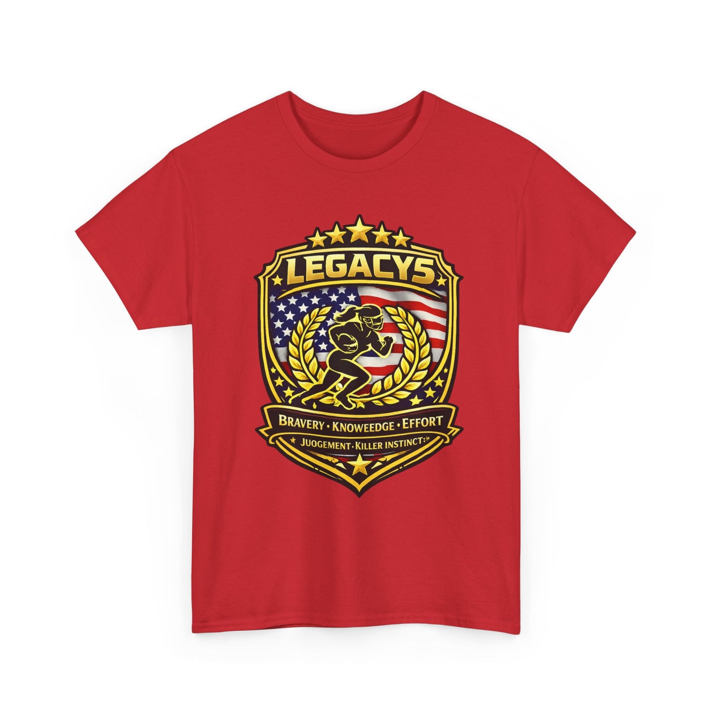 Football- Female Silhouette Legacy Shield T-Shirt
