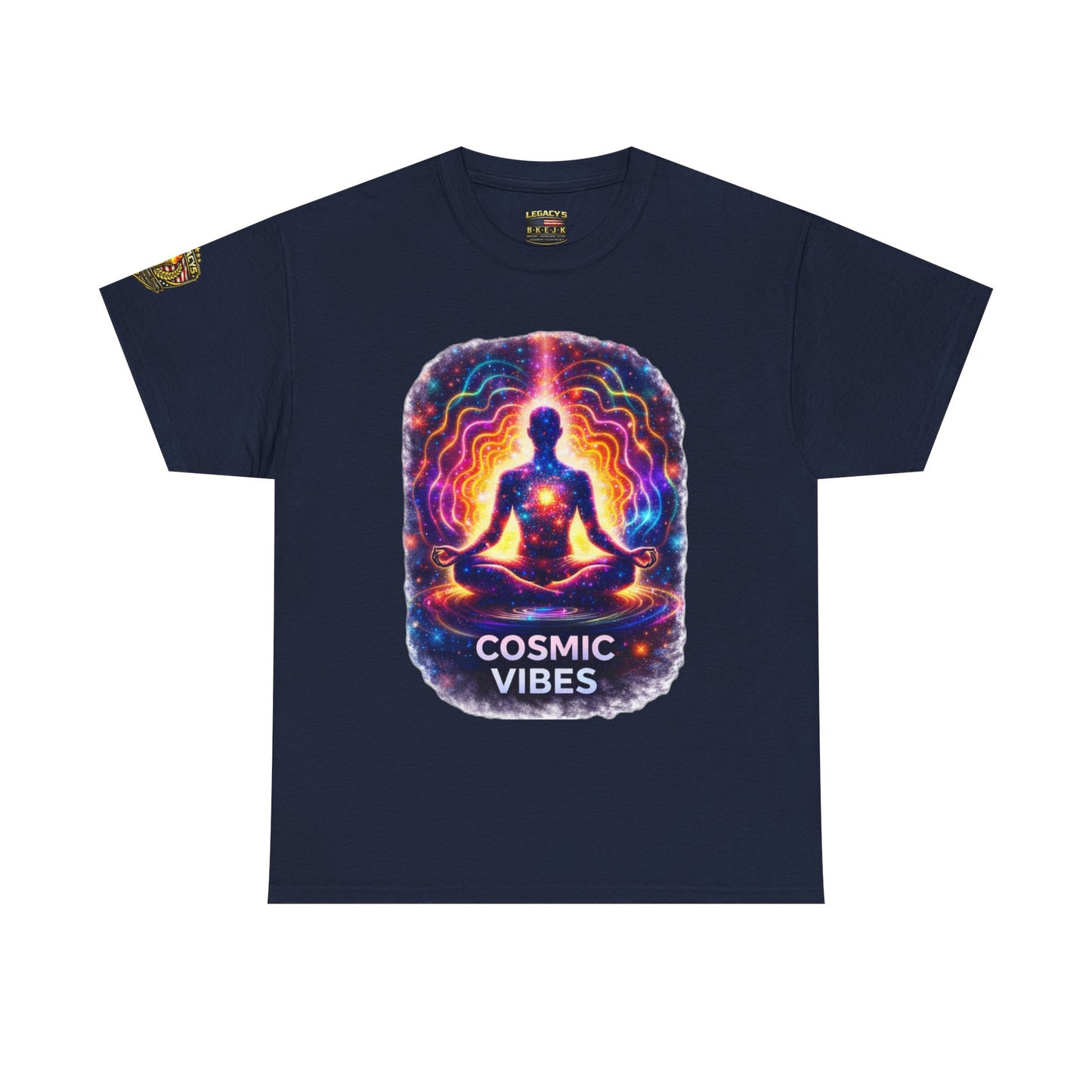 Meditating Silhouette 'Cosmic Vibes' T-shirt