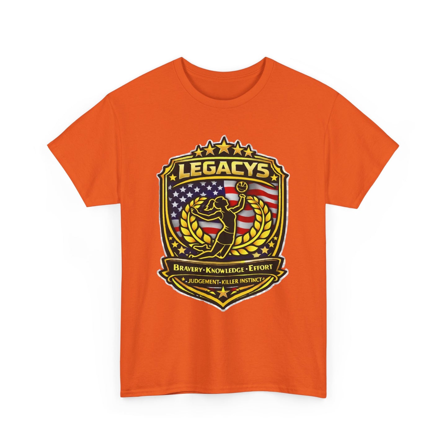 Volleyball - Female Silhouette Legacy Shield T-Shirt