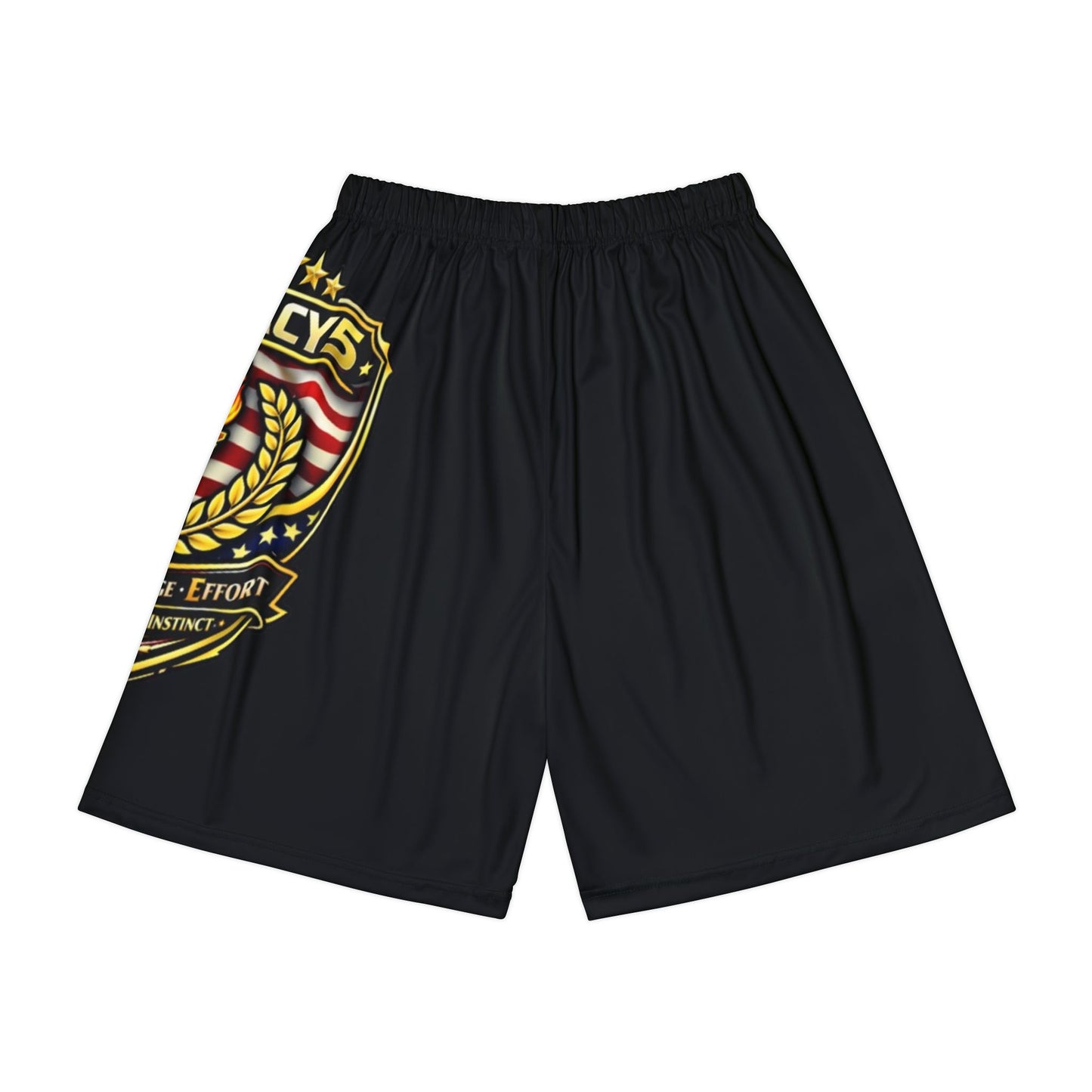 Legacy's Shield â€”  American Flag Torch Emblem Menâ€™s Sports Shorts