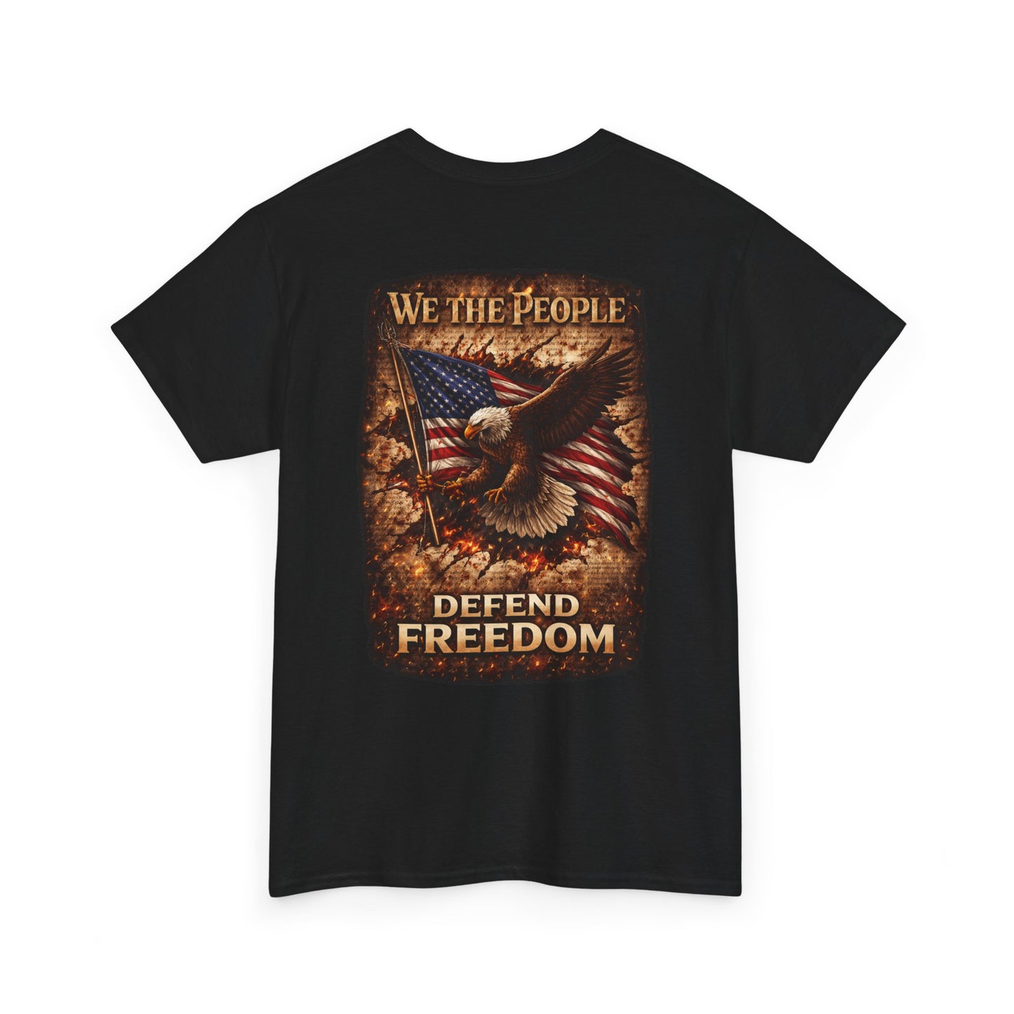 Defend Freedom 'We The People' Eagle American Flag Graphic Tâ€‘Shirt
