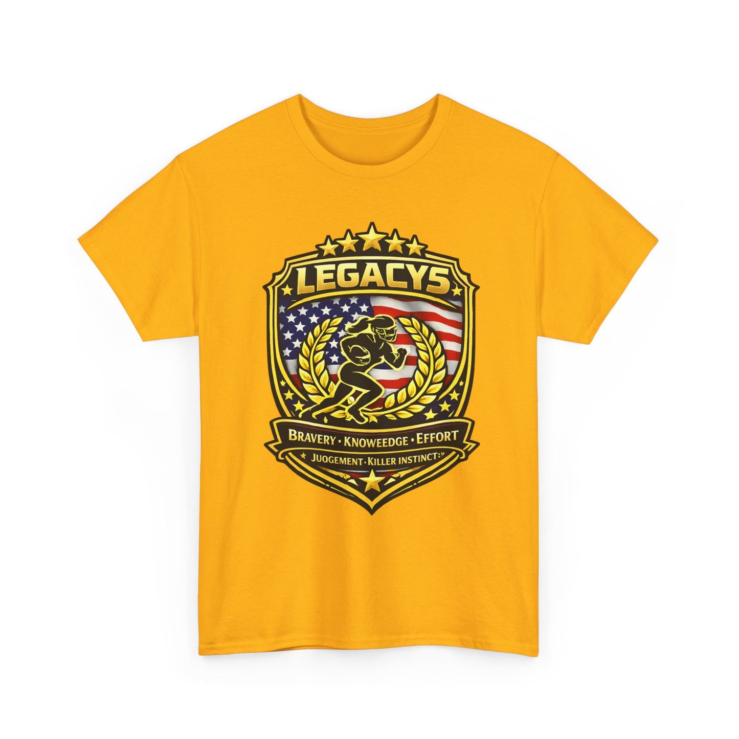 Football- Female Silhouette Legacy Shield T-Shirt