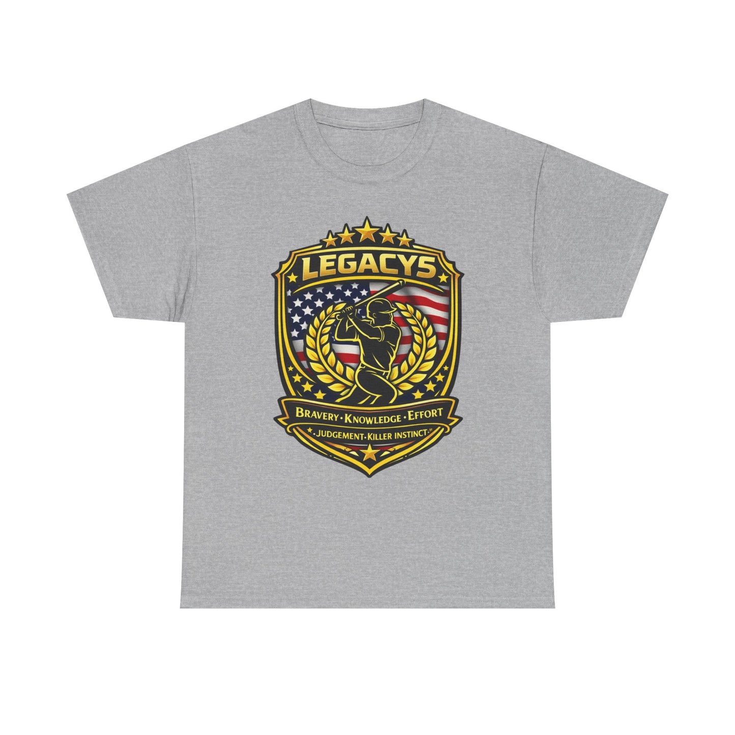 Baseball/Softball - Male Silhouette Legacy Shield T-Shirt