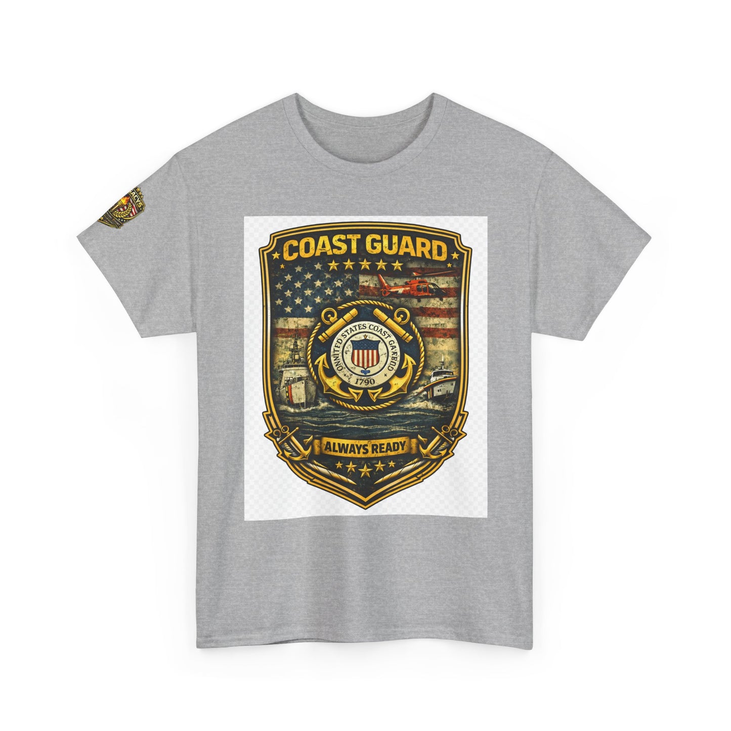 Coast Guard Shield â€” "Always Ready" Patriotic Military Tee w/ Legacy 5 Brand Crest