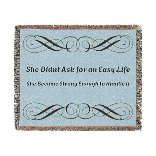 Strong Mom- Woven Blanket â€“ Heartfelt Floral Tribute Throw for Motherâ€™s Day & Gifts