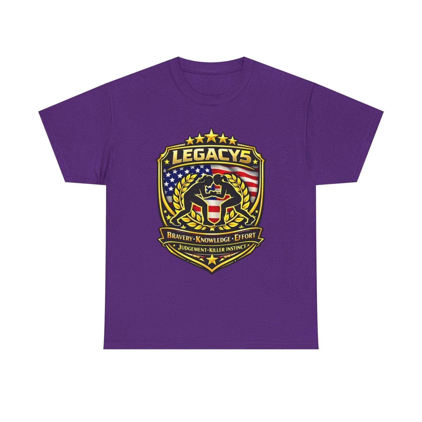 Wrestling- Female Silhouette Legacy Shield T-Shirt