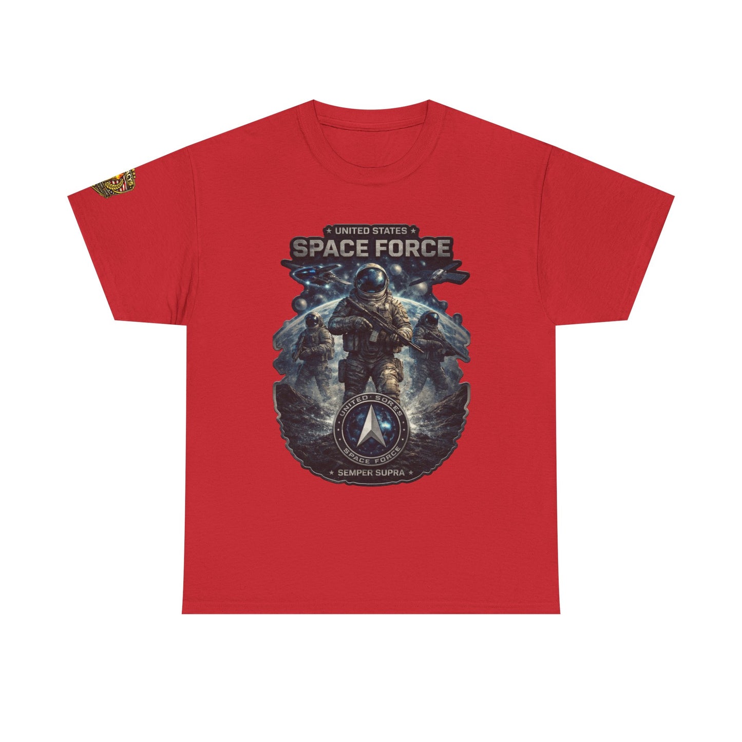 Space Force Graphic Tee â€” Astronaut Troopers Military Space Design w/ Legacy 5 Brand Crest