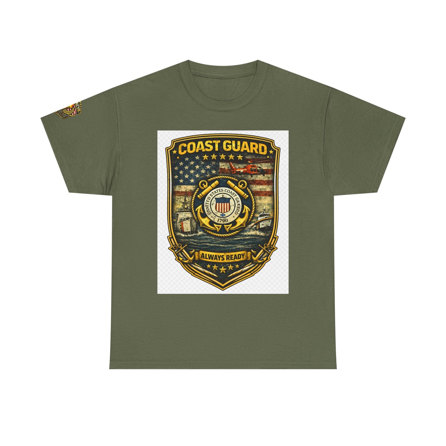 Coast Guard Shield â€” "Always Ready" Patriotic Military Tee w/ Legacy 5 Brand Crest