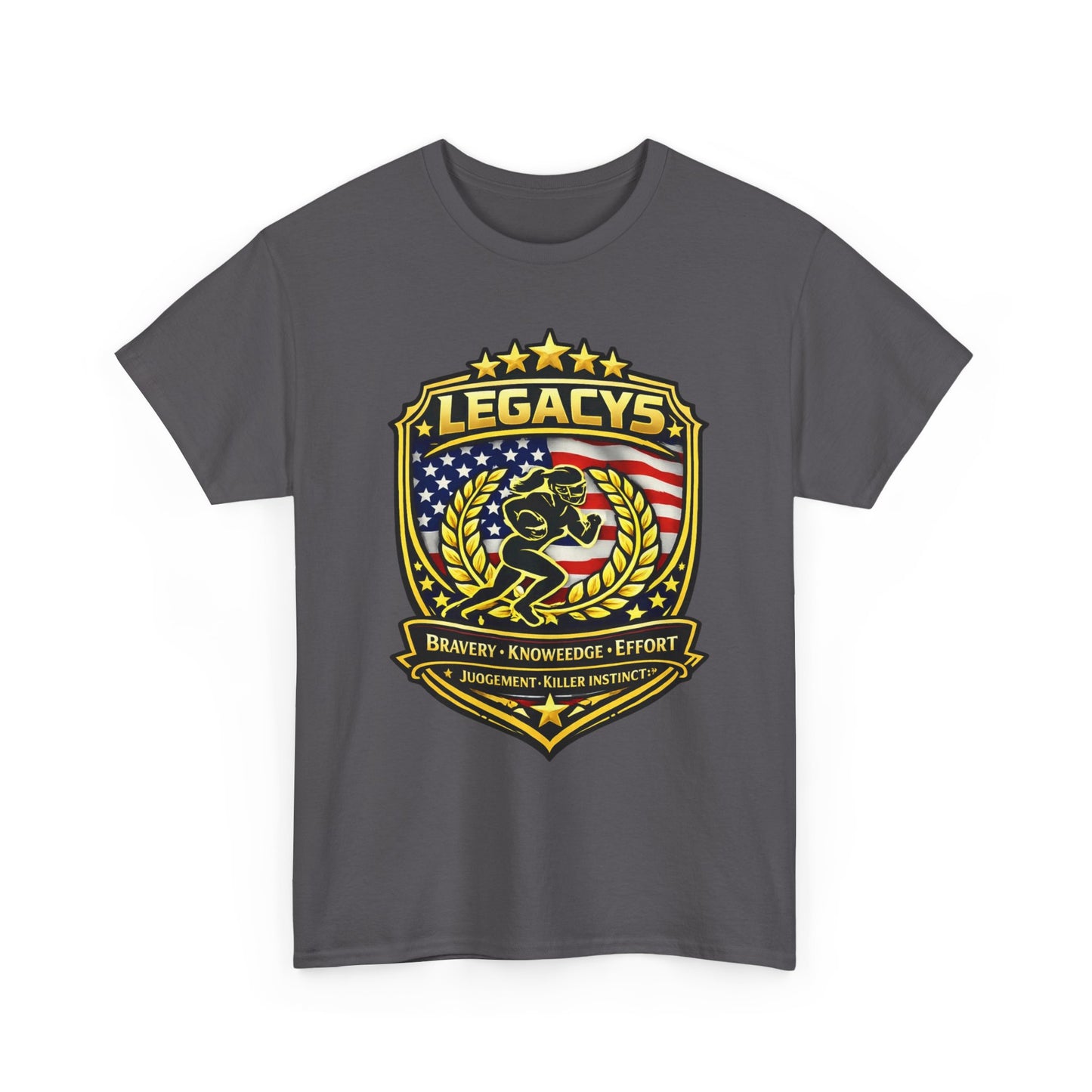 Football- Female Silhouette Legacy Shield T-Shirt