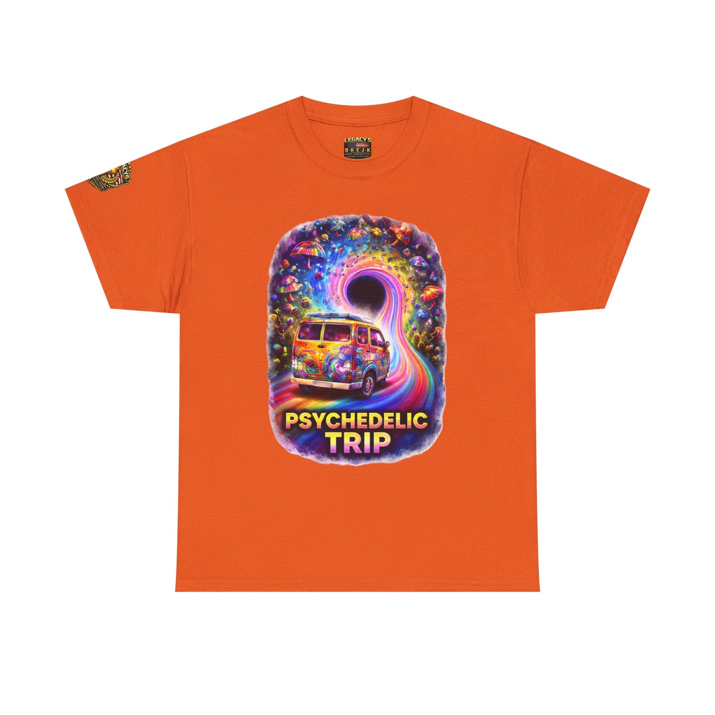 Retro VW Van Cosmic Psychedelic Road Trip T-Shirt