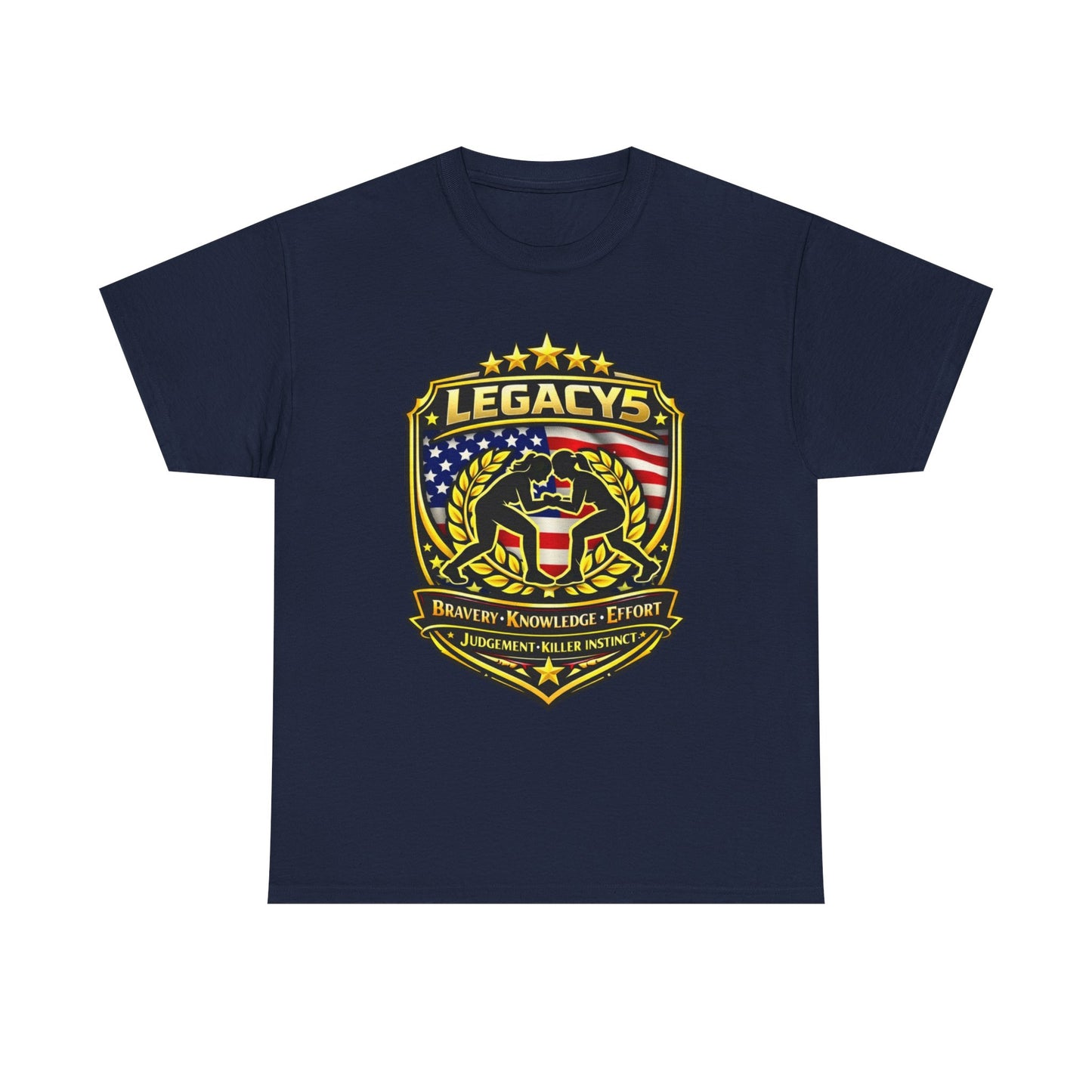Wrestling- Female Silhouette Legacy Shield T-Shirt