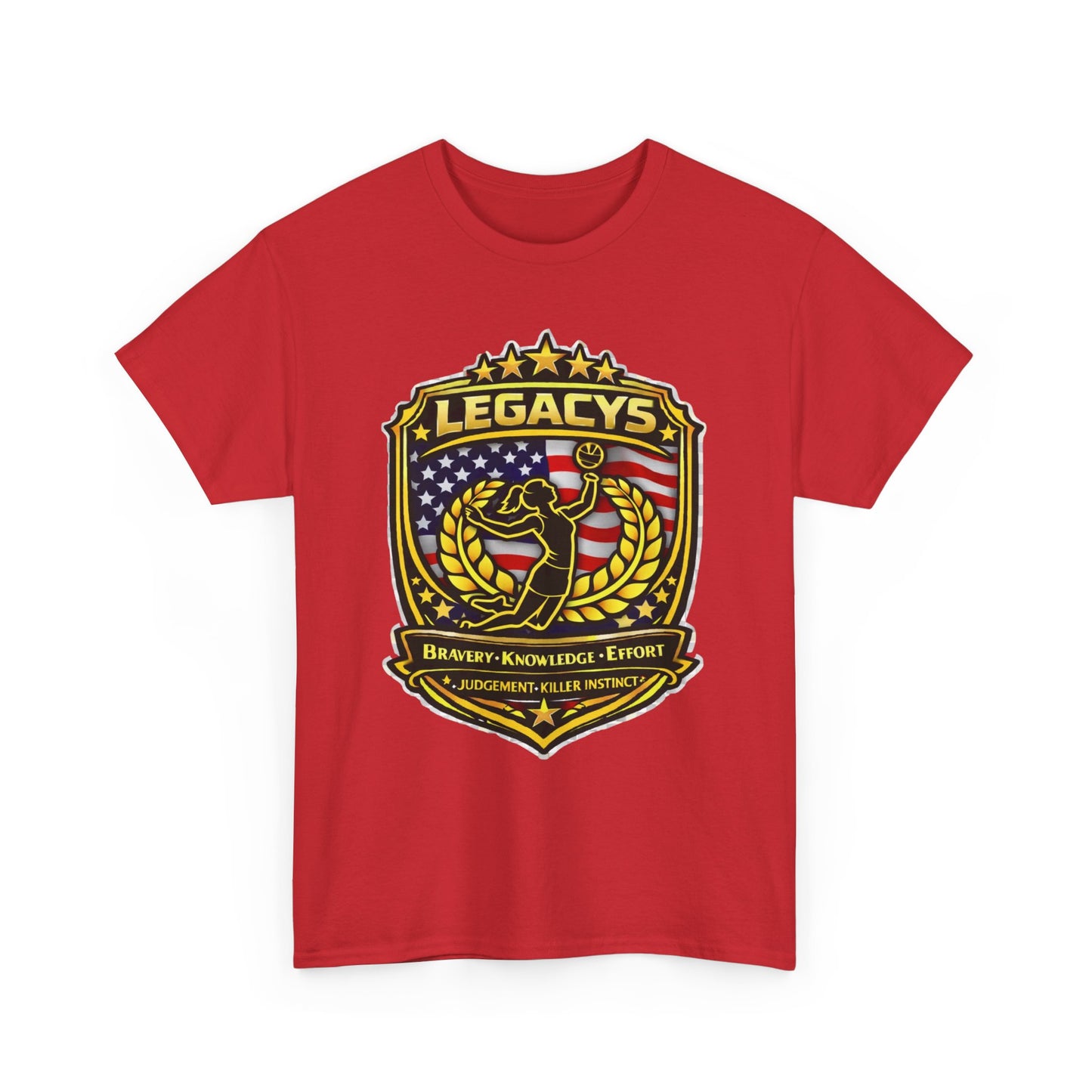 Volleyball - Female Silhouette Legacy Shield T-Shirt