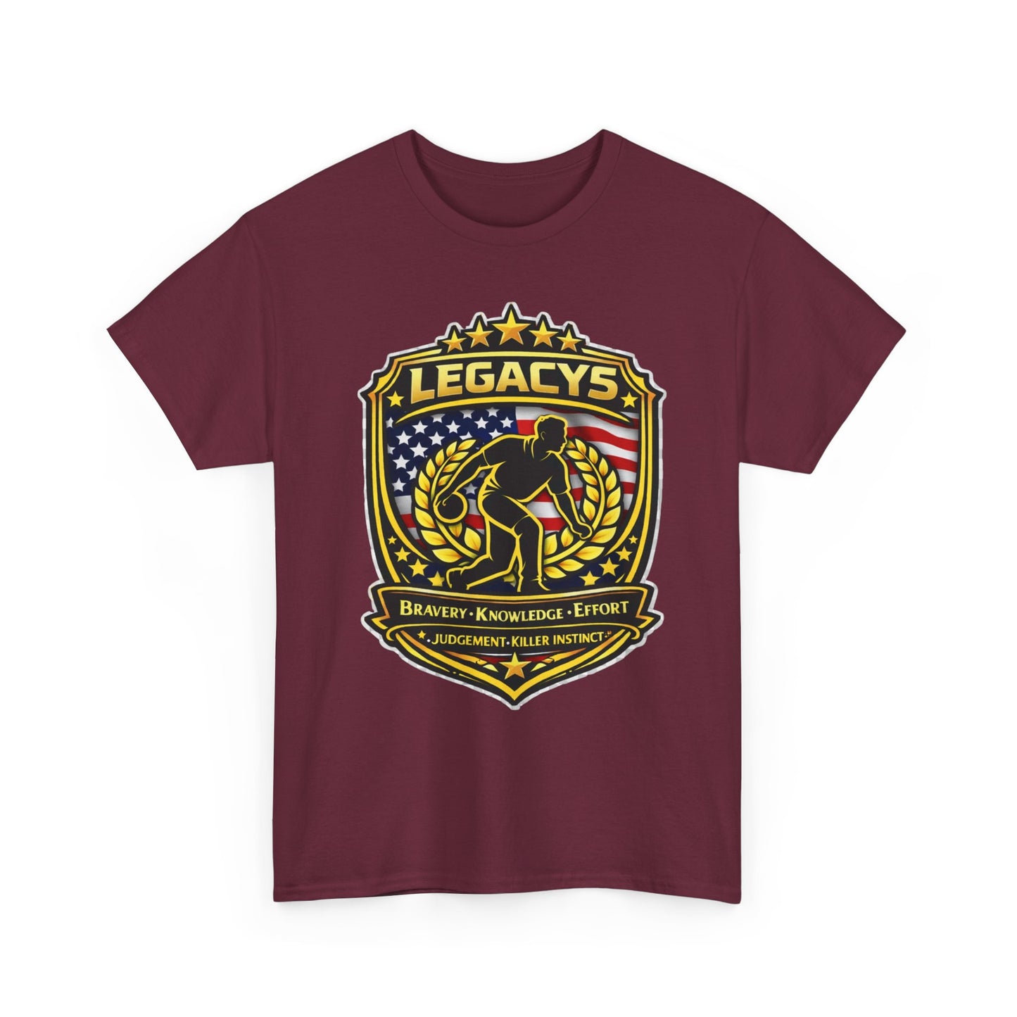 Bowling - Male Silhouette Legacy Shield T-Shirt