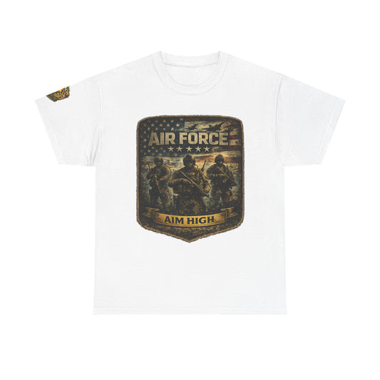 Air Force 'Aim High' Military Tee w/ Legacy 5 Brand Crest