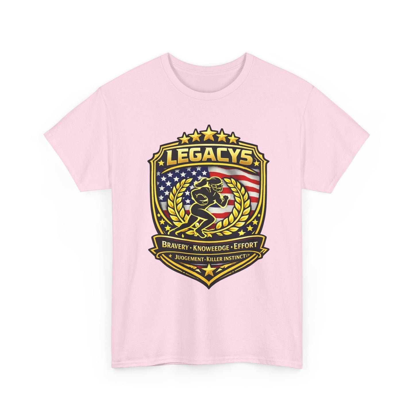 Football- Female Silhouette Legacy Shield T-Shirt