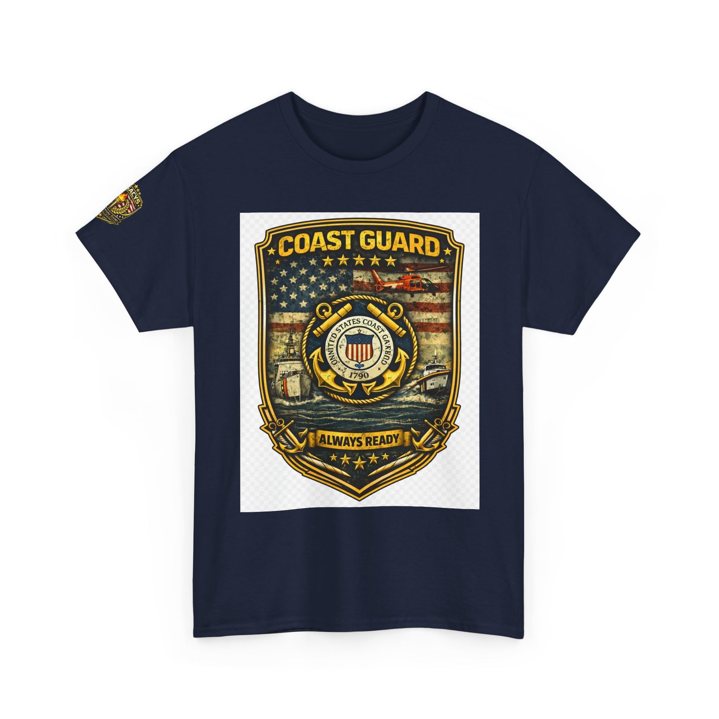 Coast Guard Shield â€” "Always Ready" Patriotic Military Tee w/ Legacy 5 Brand Crest