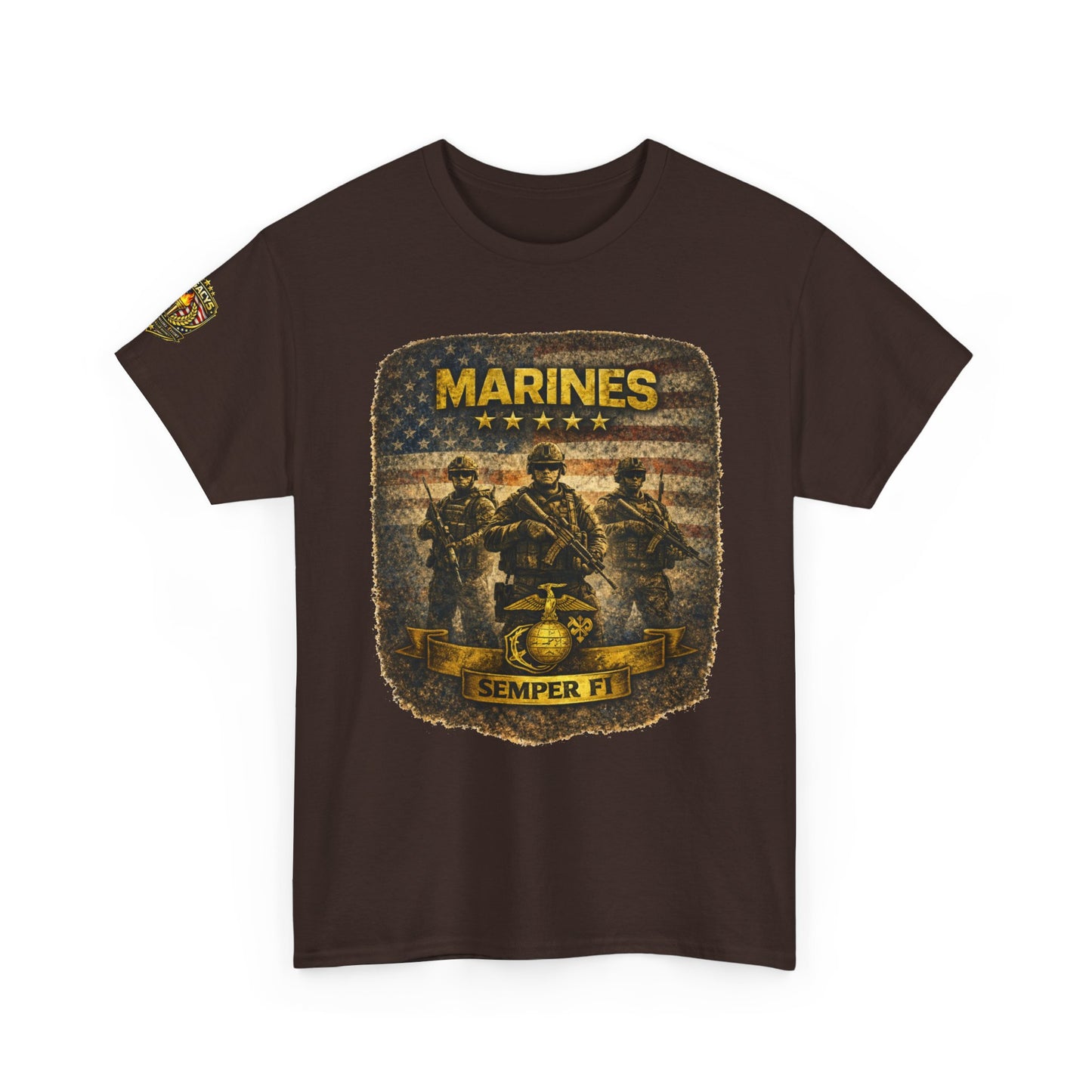 Marines Semper Fi Tâ€‘Shirt â€” Vintage Military Emblem Tee w/ Legacy 5 Brand Crest