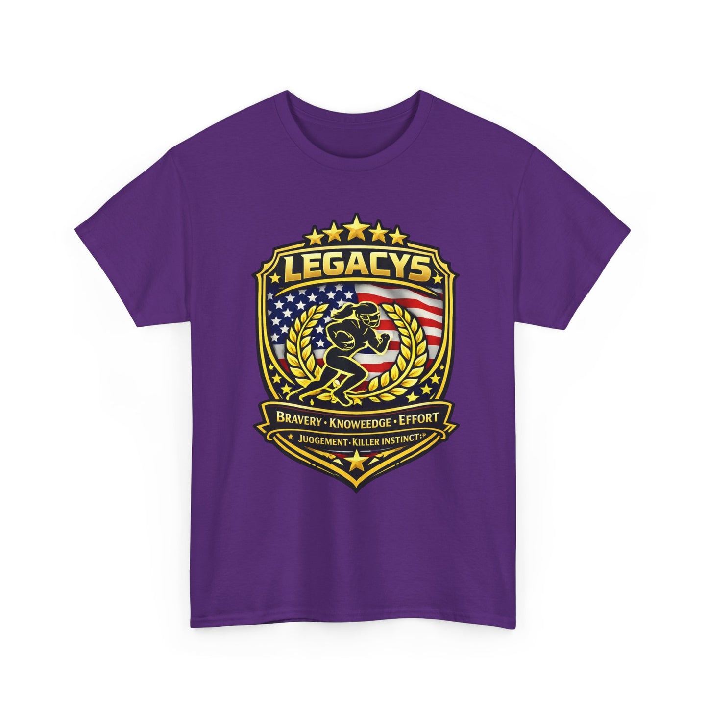 Football- Female Silhouette Legacy Shield T-Shirt