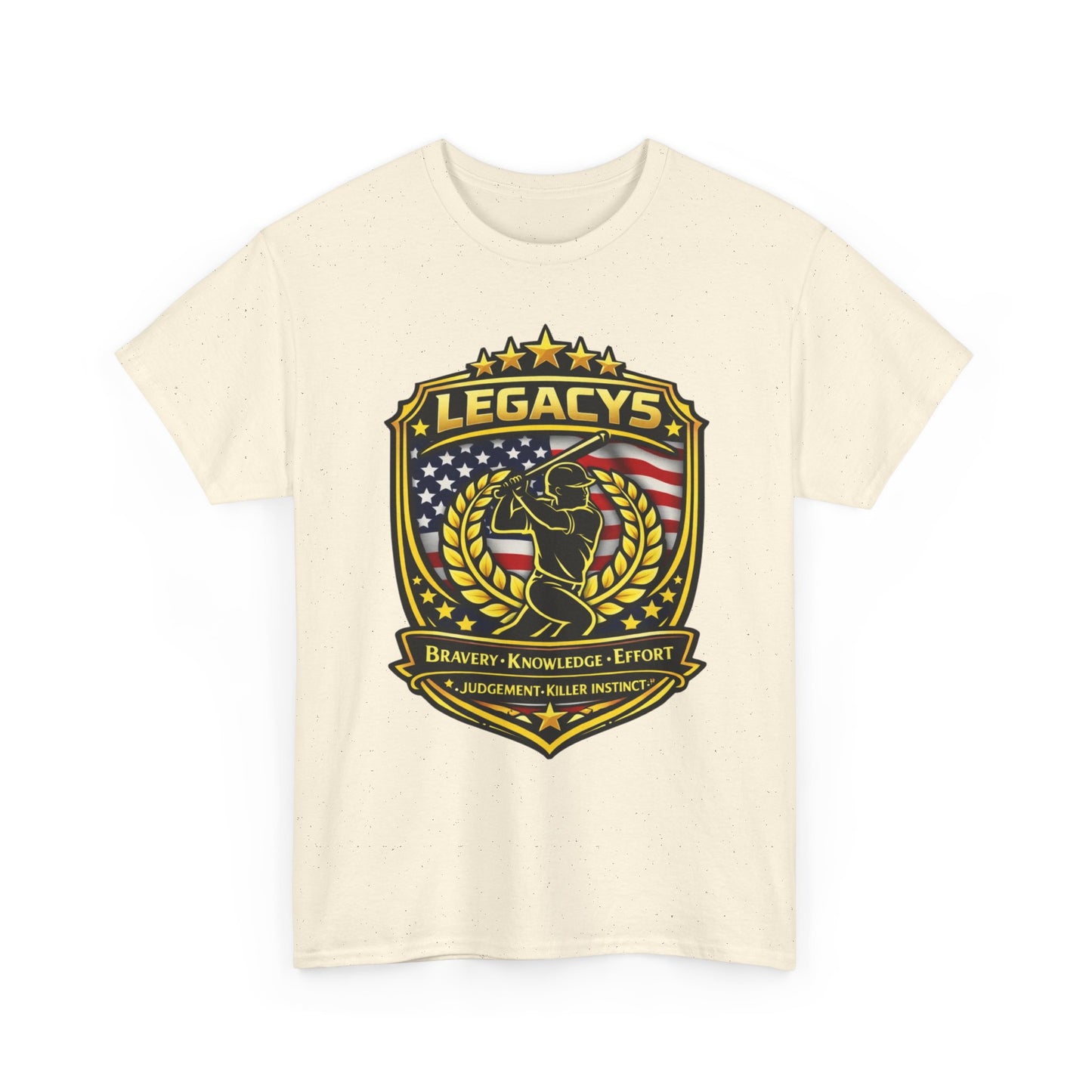 Baseball/Softball - Male Silhouette Legacy Shield T-Shirt