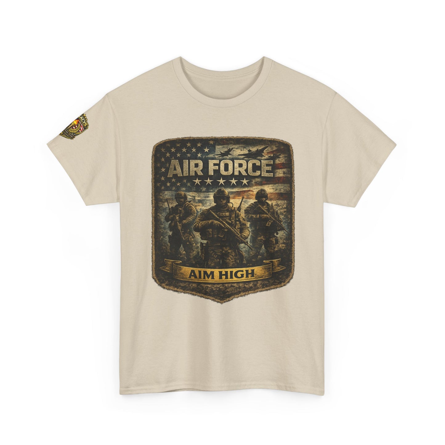 Air Force 'Aim High' Military Tee w/ Legacy 5 Brand Crest