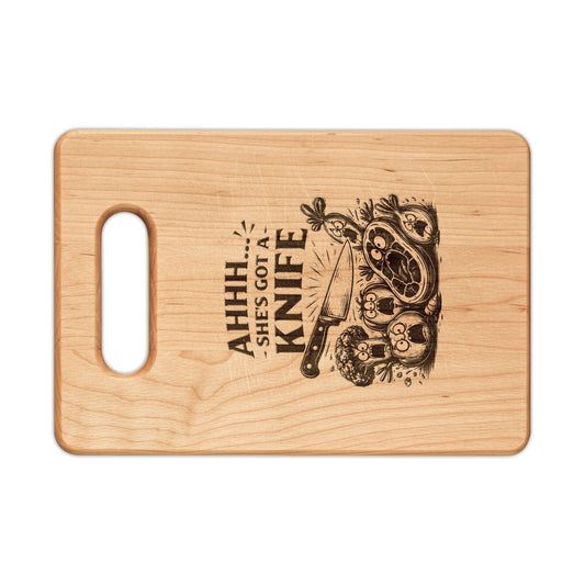 "Ahhh, That's My Knife" Wooden Cutting Board
