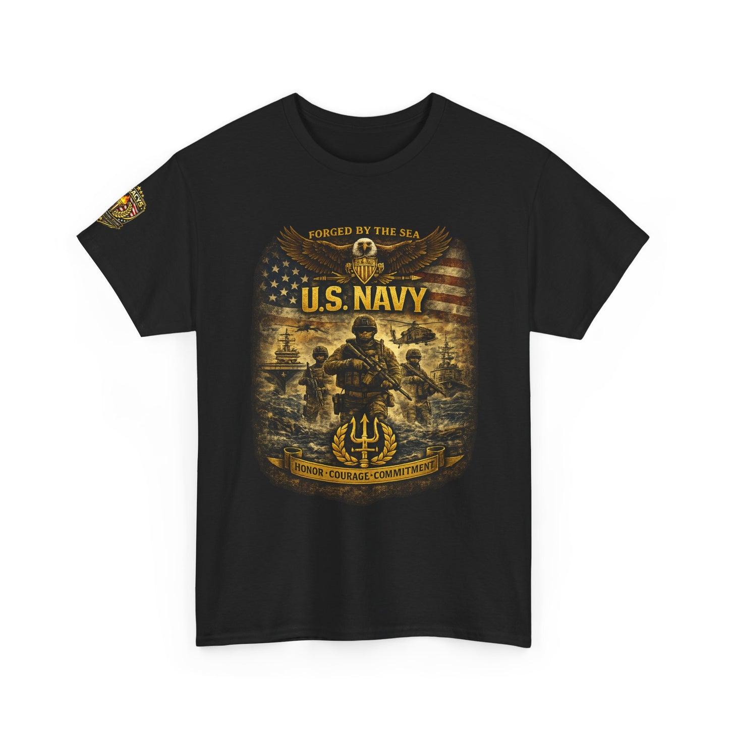 U.S. Navy â€” Honor Courage Commitment w/ Legacy 5 Brand Crest
