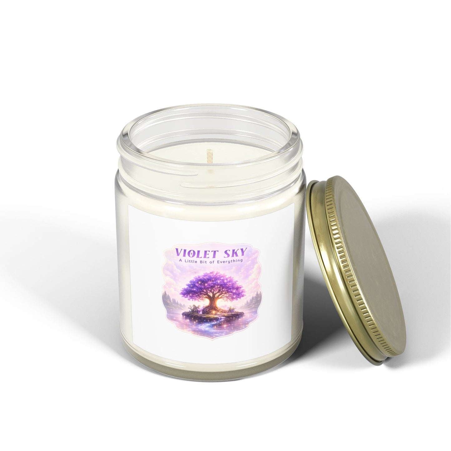 Scented Candle — Violet Sky Coconut Apricot Wax (4oz & 9oz)