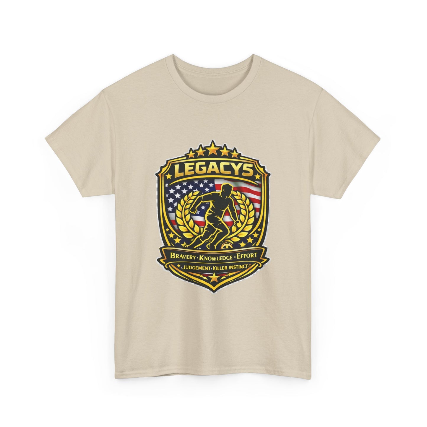 Soccer - Male Silhouette Legacy Shield T-Shirt