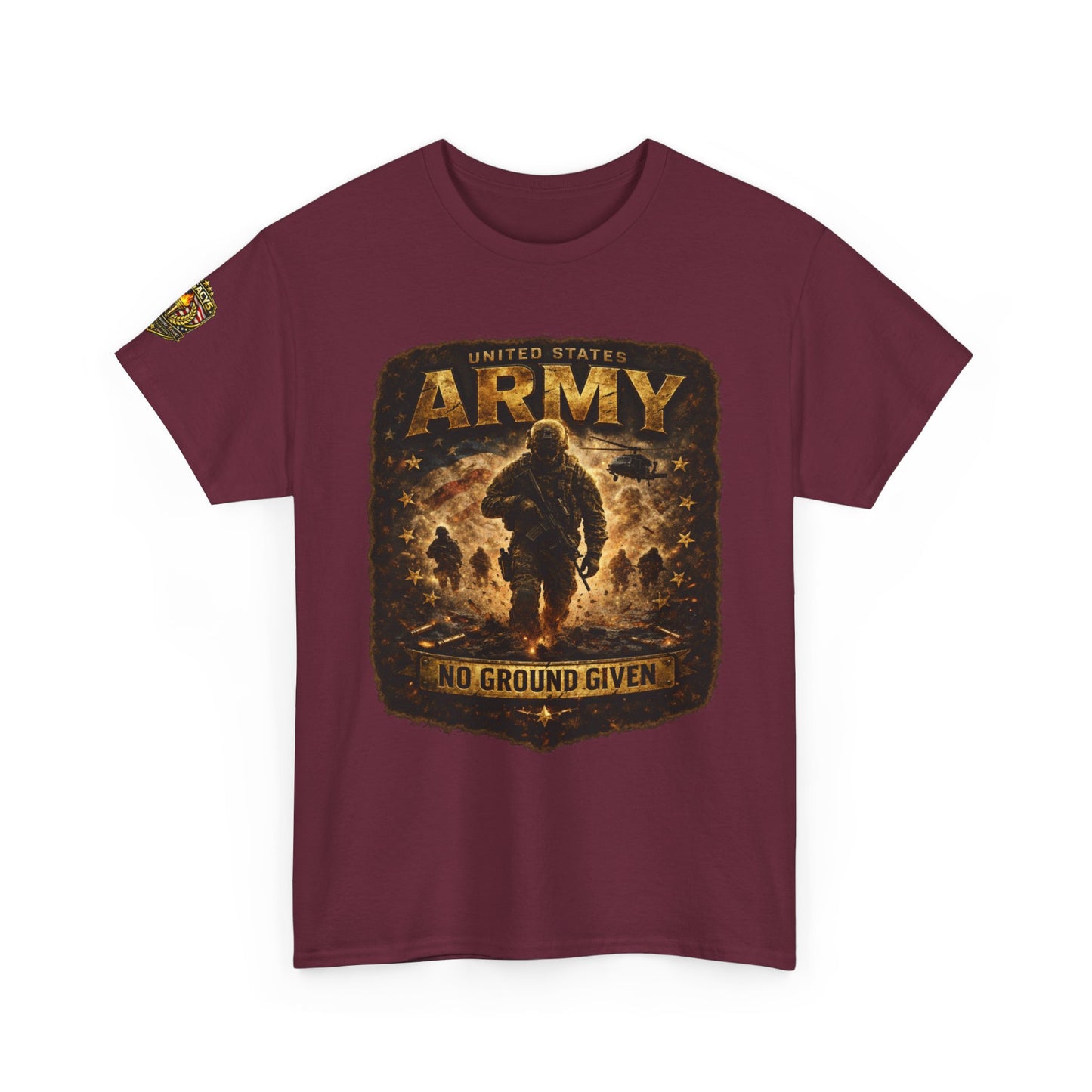 Army â€” "No Ground Given" Military Graphic Tee w/ Legacy 5 Brand Crest