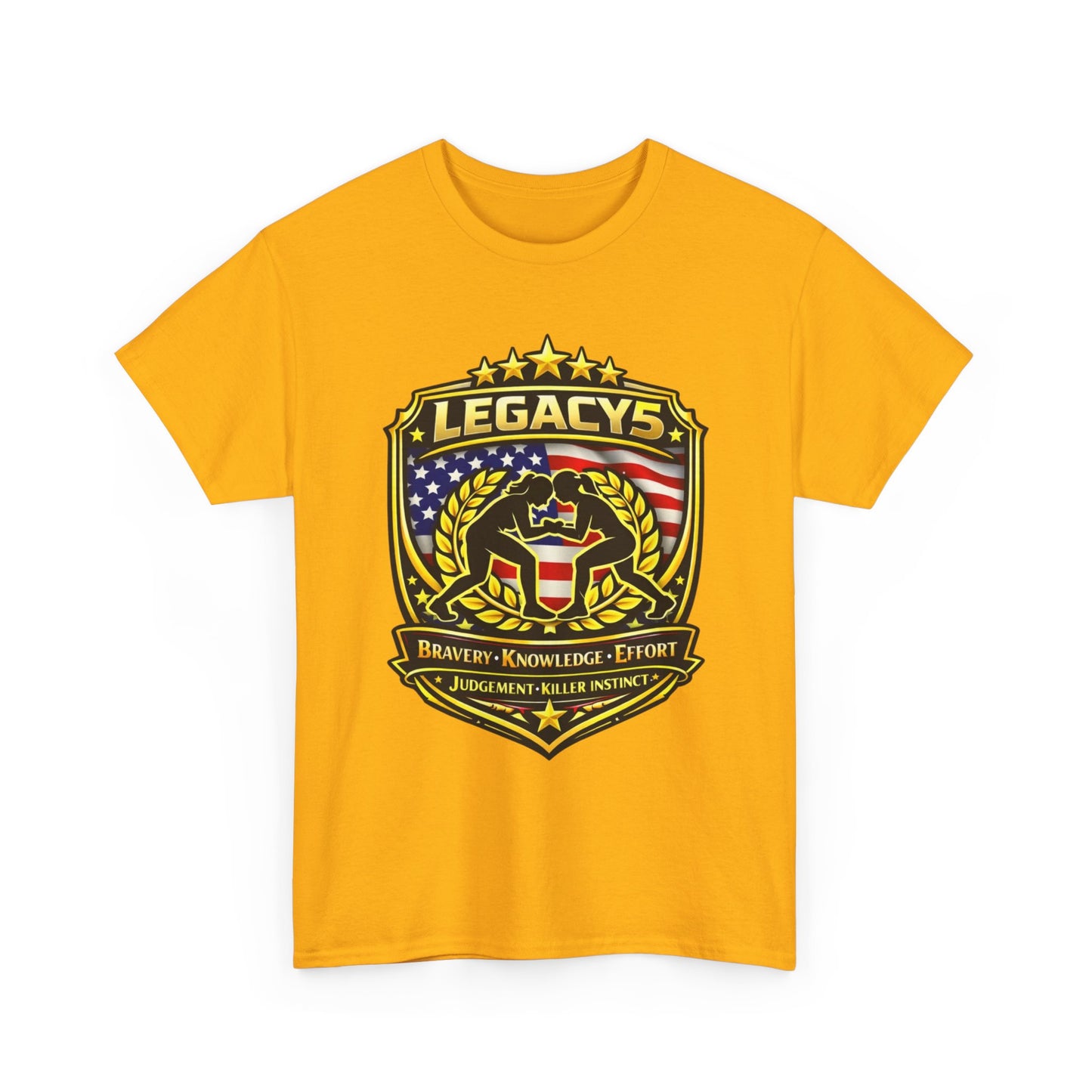 Wrestling- Female Silhouette Legacy Shield T-Shirt