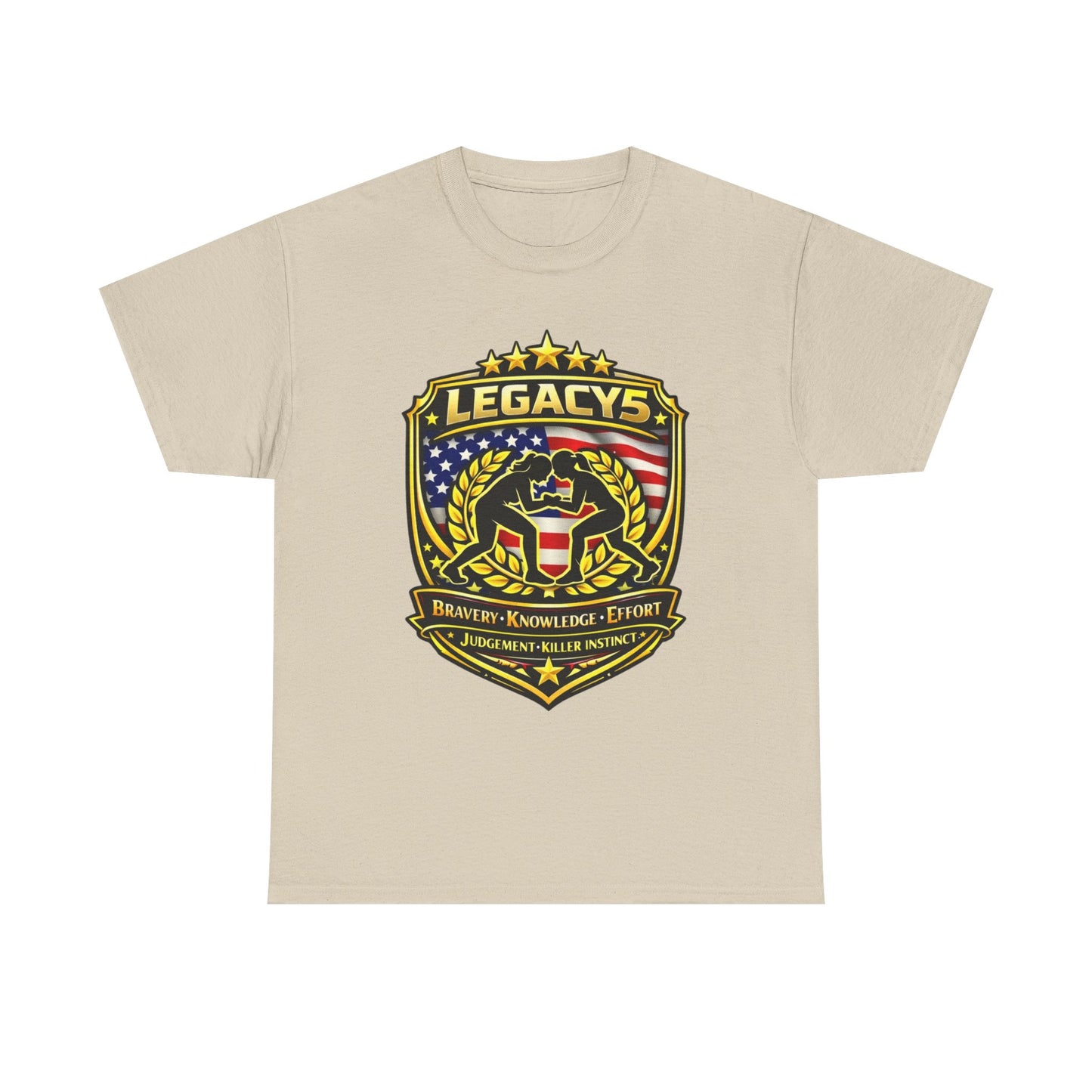 Wrestling- Female Silhouette Legacy Shield T-Shirt