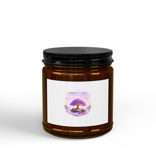 Violet Sky Soy Candle — Aromatherapy Scented Jar (4oz & 9oz)