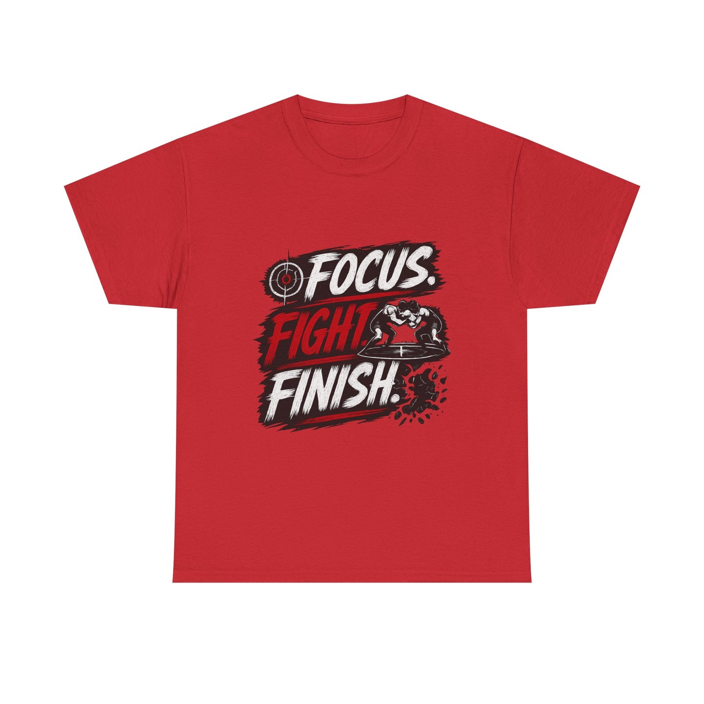 Wrestling 'Focus. Fight. Finish.' Motivational Tee