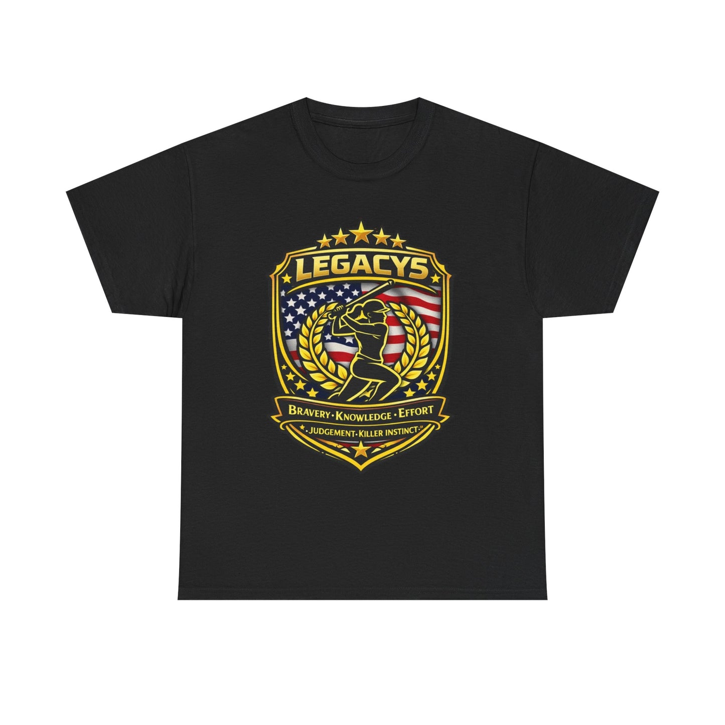 Baseball/Softball -Female Silhouette Legacy Shield T-Shirt