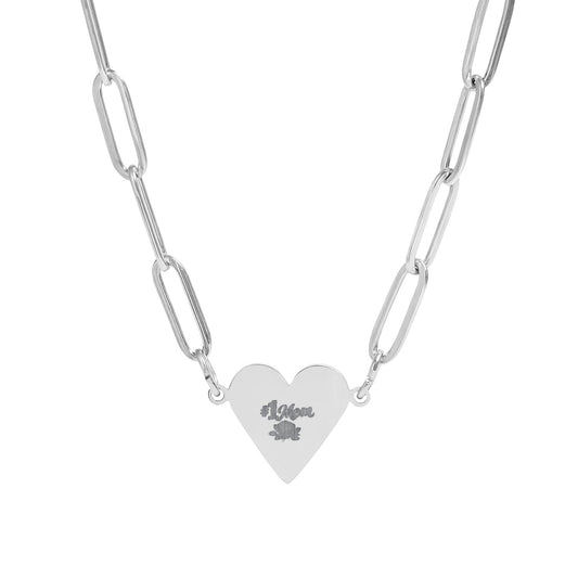 Engravable Paperclip Heart Necklace â€” Custom Heart Engraving, Gold or Rose Gold