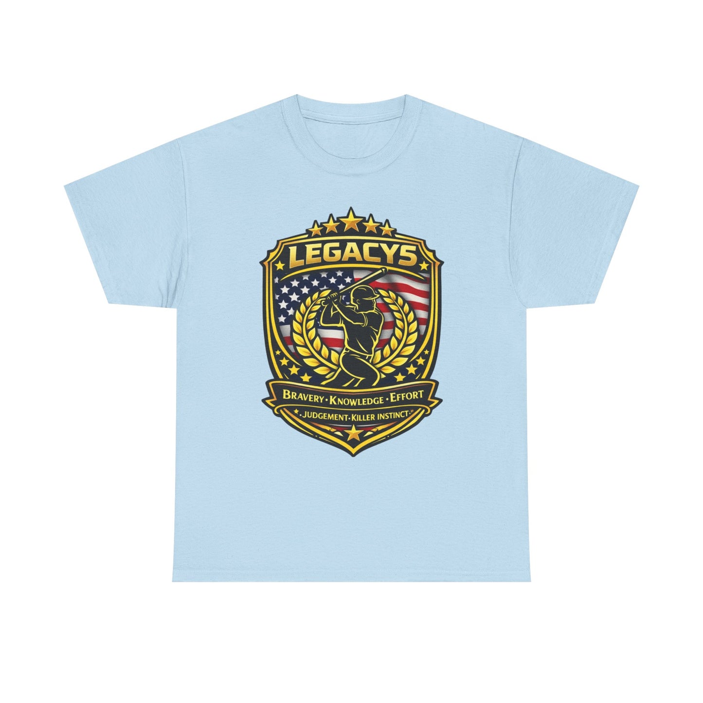 Baseball/Softball - Male Silhouette Legacy Shield T-Shirt