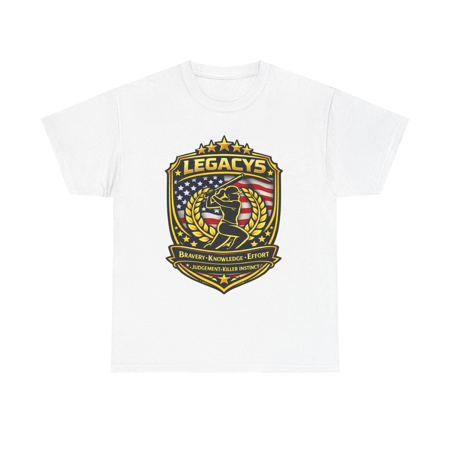 Baseball/Softball -Female Silhouette Legacy Shield T-Shirt