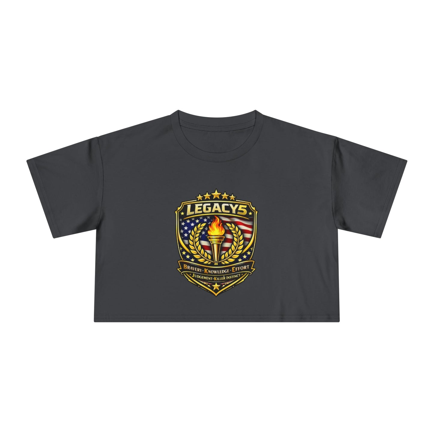 Legacy 5 Shield Crop Tee
