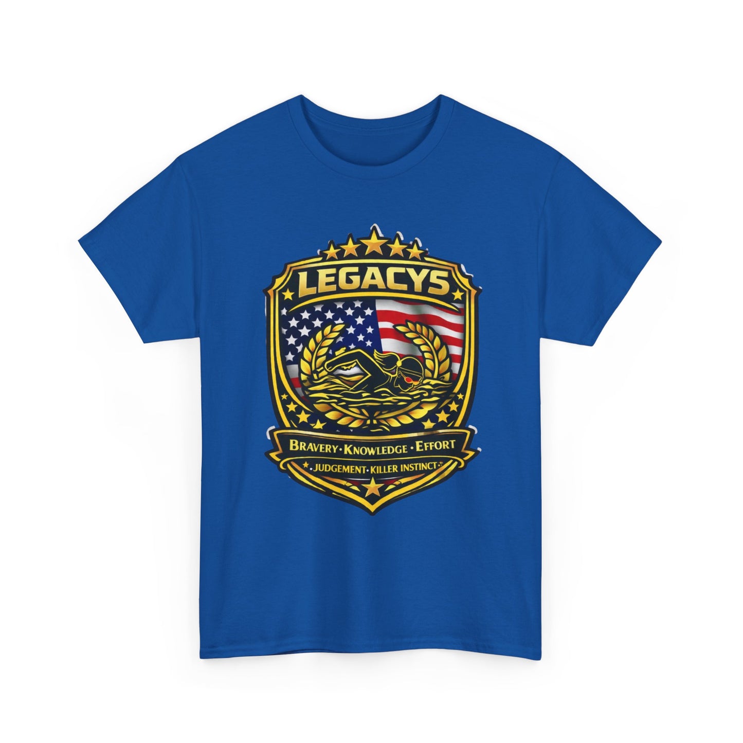 Swimming - Female Silhouette Legacy Shield T-Shirt
