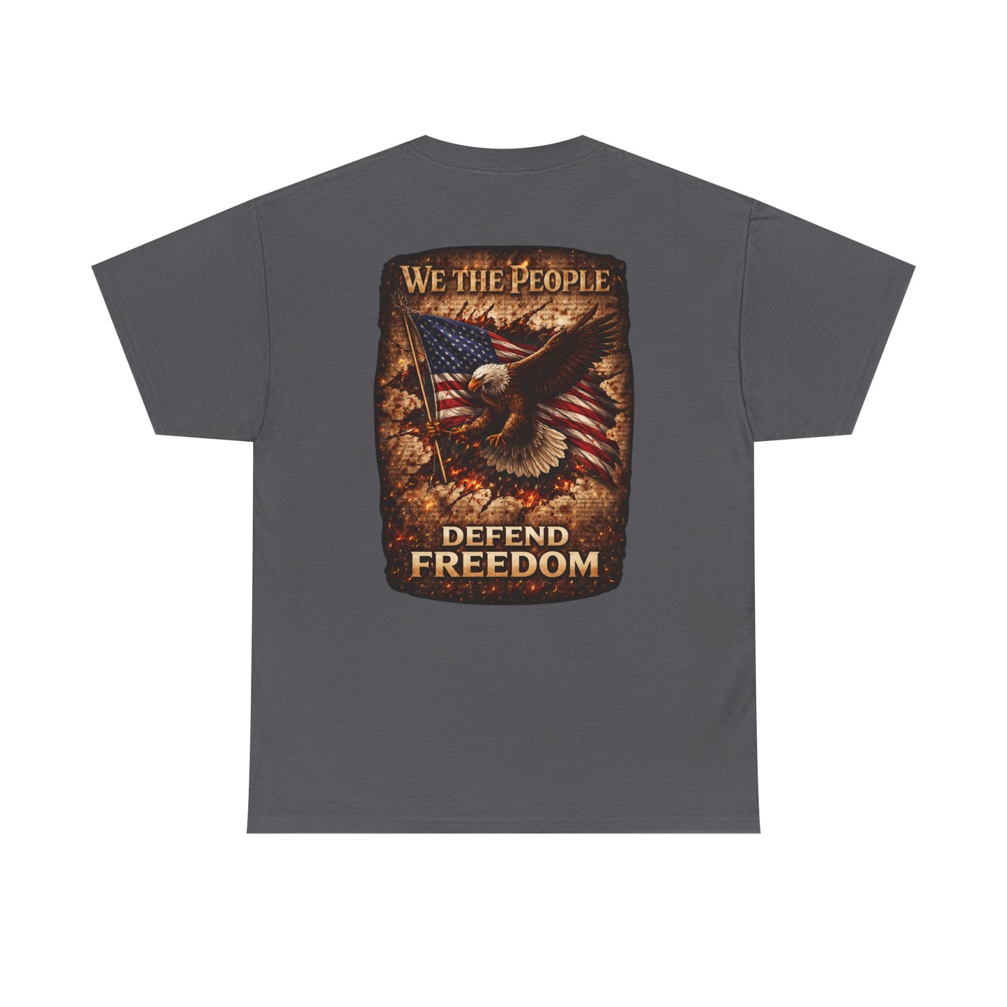 Defend Freedom 'We The People' Eagle American Flag Graphic Tâ€‘Shirt