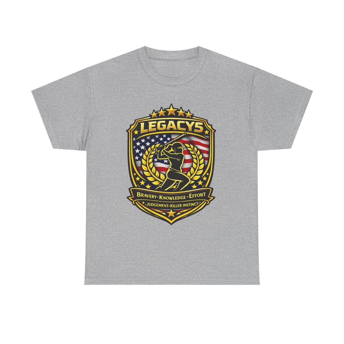 Baseball/Softball -Female Silhouette Legacy Shield T-Shirt