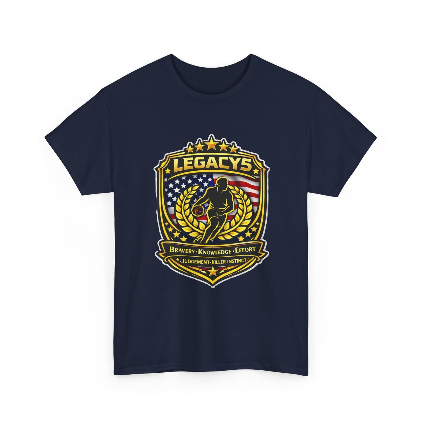 Basketball - Male Silhouette Legacy Shield T-Shirt