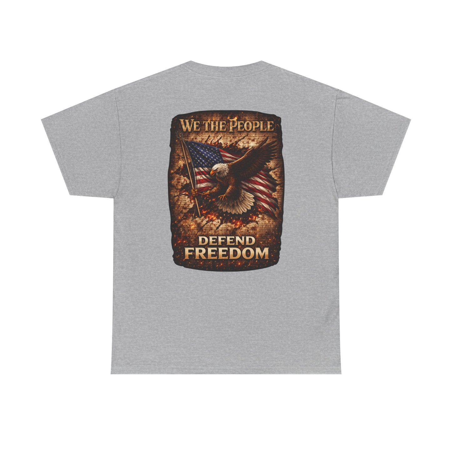 Defend Freedom 'We The People' Eagle American Flag Graphic Tâ€‘Shirt