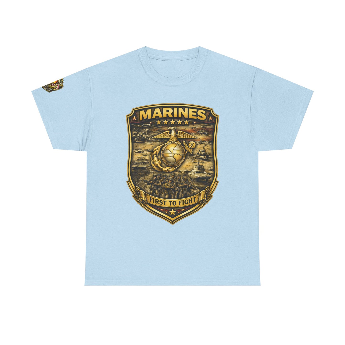 Marines 'First to Fight' Emblem T-Shirt w/ Legacy 5 Brand Crest