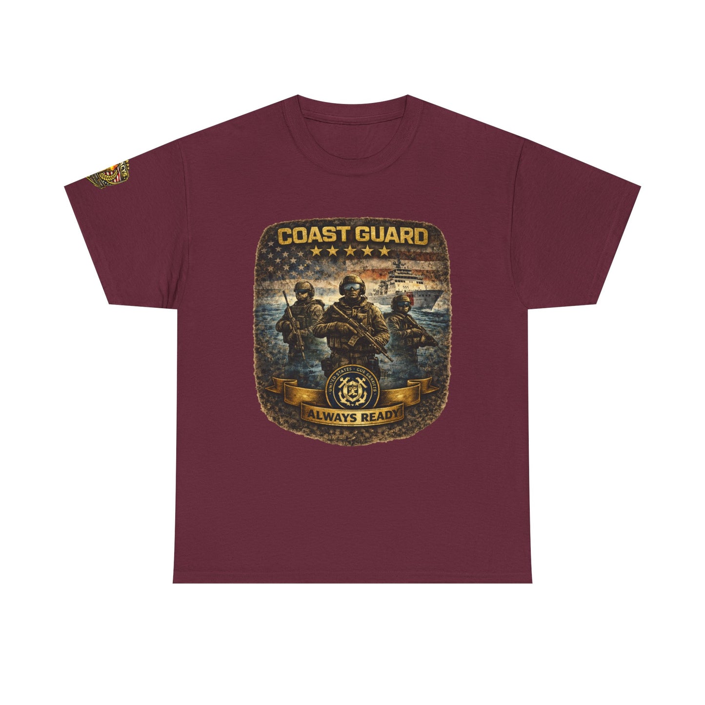Coast Guard "Always Ready" â€“ Military Veteran Tribute Tee w/ Legacy 5 Brand Crest